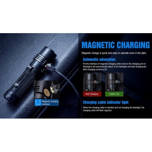 TrustFire MC3 EDC Magnetic Rechargeable Flashlight - Longshot Tactical