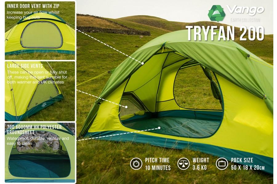 Vango Tryfan 200 2 Person Tent - Longshot Tactical