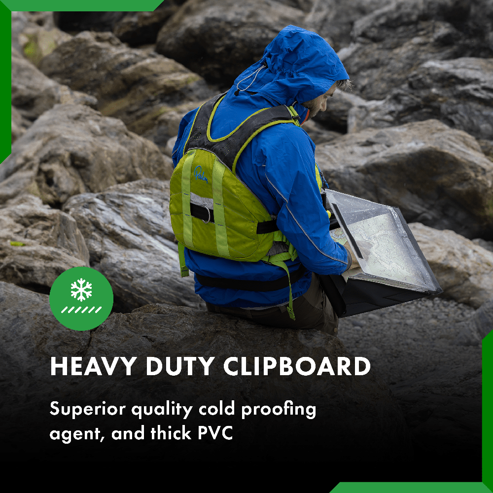 Waterproof Clipboard by Paperdry, A4 Professional, Black - Longshot Tactical